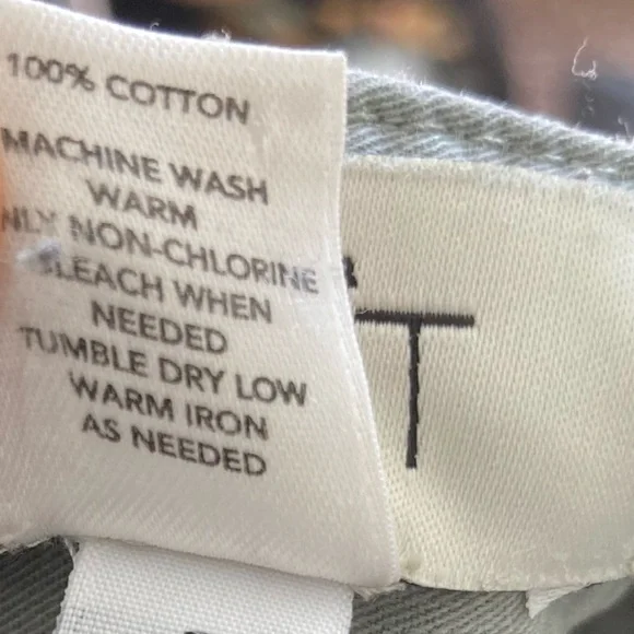 Ann Taylor Loft Cargo Shorts Size 4 Olive Green Cotton Baggy High Rise - Picture 13 of 13